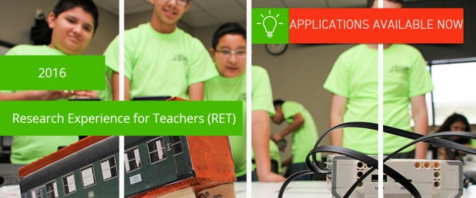 Applications available now, Research Experience for Teachers 2016