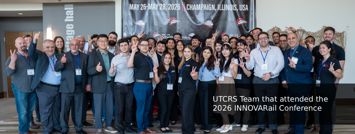 Group picture of UTCRS members at the INNOVARail 2026 conference