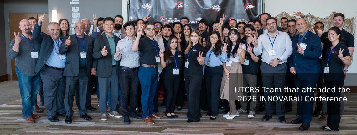Group picture of UTCRS members at the INNOVARail 2026 conference