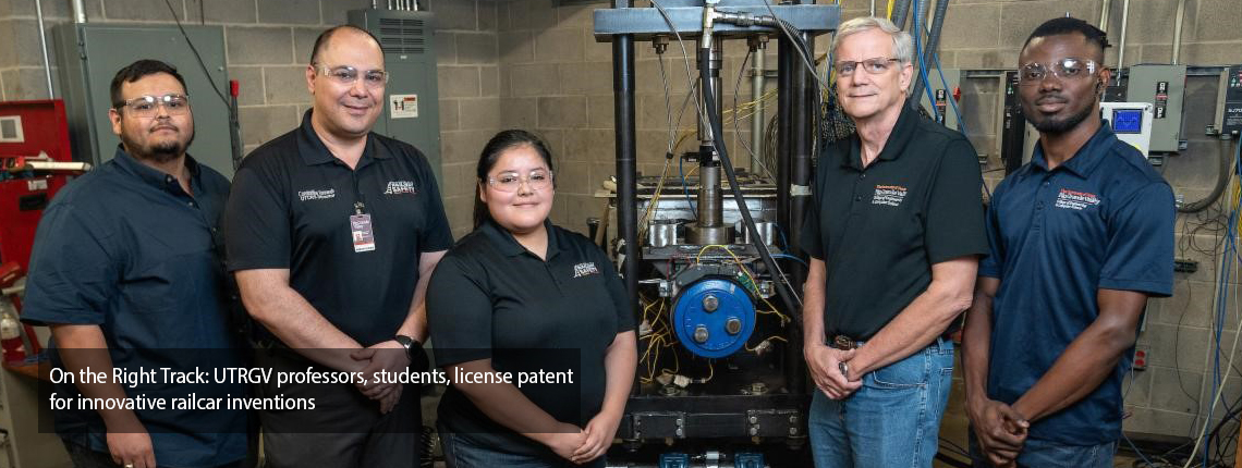 UTRGV professors and students, license patent for innovative railcar inventions