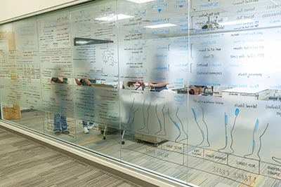 Glass wood with notes of physical instructions