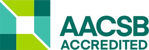 Logo for AACSB, the Association to Advance Collegiate Schools of Business