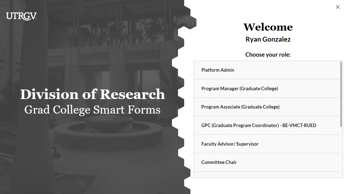 select assigned roles