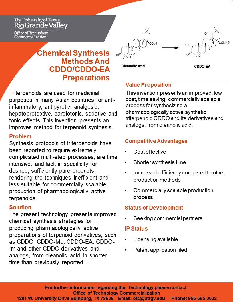 Chemical Synthesis Methods And CDDO/CDDO-EA Preparations PDF