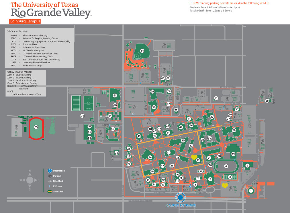 Edinburg Campus Map
