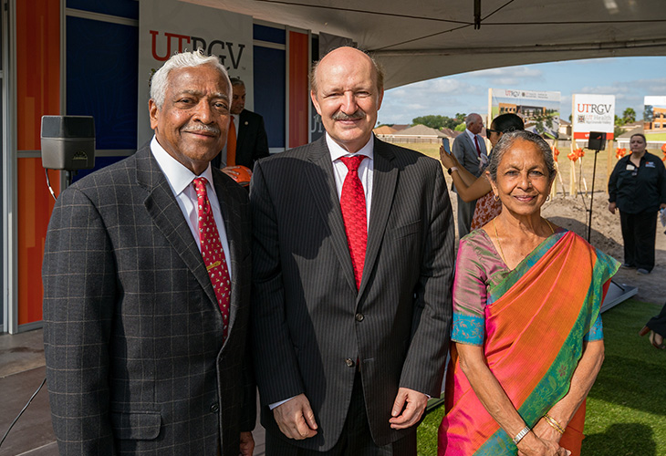 Dr. Salloum with guests at IoN Groundbreaking Ceremony Page Banner 