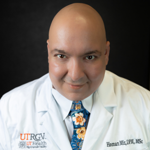 Portrait of Hooman Mir smiling at the camera