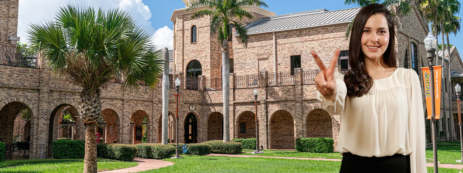 student on the UTRGV campus