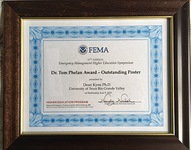 FEMA award certificate