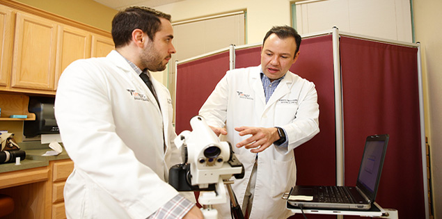 Dr. with patient