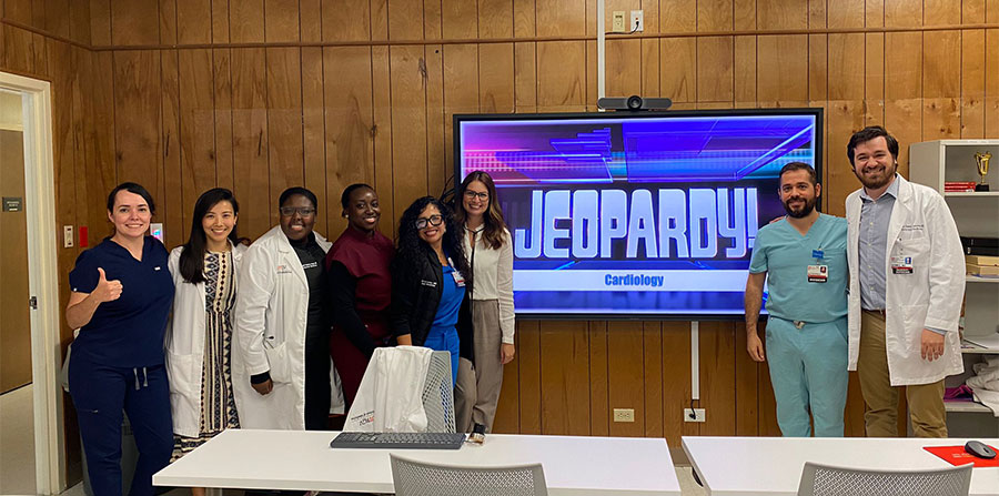 Cardiology board review Jeopardy winners.