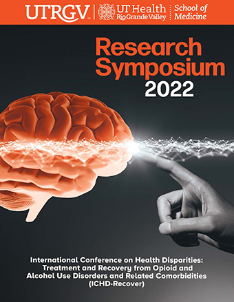 program booklet cover image of hand reaching out to touch brain