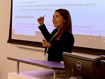 Lecturer in classroom