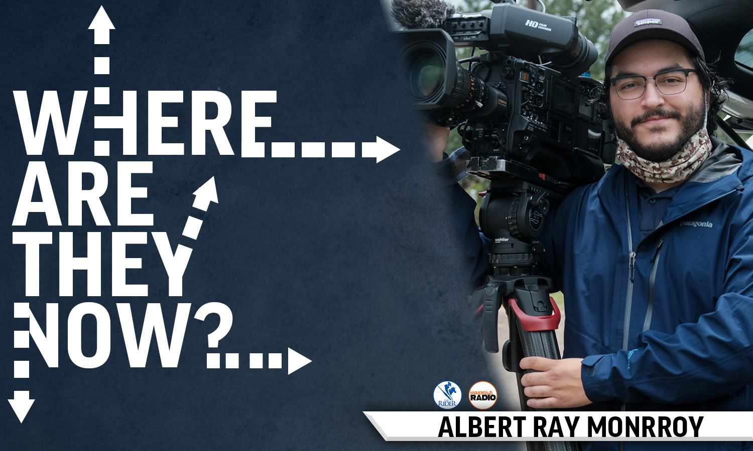 alumni, Albert Ray Monrroy, with video camera on the job