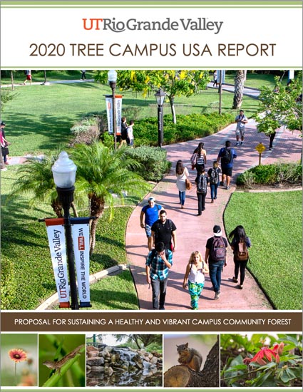 Cover of UTRGV's 2020 Campus Tree Care Report: Proposal for sustaining a healthy and vibrant campus community forest