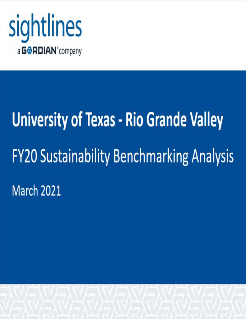 University of Texas Rio Grande Valley FY20 Sustainability Benchmarking Analysis March 2021