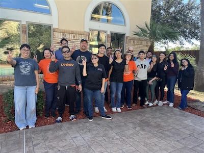 volunteers attending Martin Luther King day of service in Brownsville, Texas