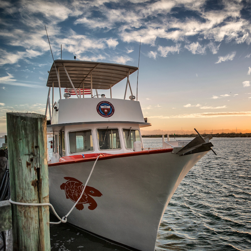 The boat used for Ridley Floating Classroom in South Padre Island