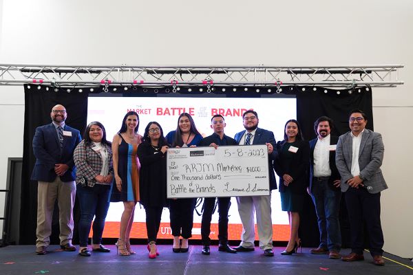 Battle of the Brands judges present the first place winners with prize money during the Spring 2023 competition. The Fall 2023 Battle of the Brands competition will be held Friday, Dec. 8, in Weslaco. (Courtesy Photo)