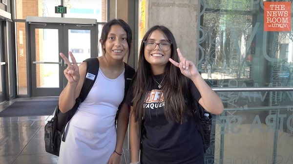 Ida “Annie” Ambriz, valedictorian of HCH, and Nathali Martinez, salutatorian of HCH, might have started the semester as new Vaqueros, but they came well prepared with two years of university experience under their belts.