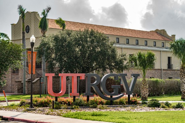 UTRGV sign on Brownsville Campus