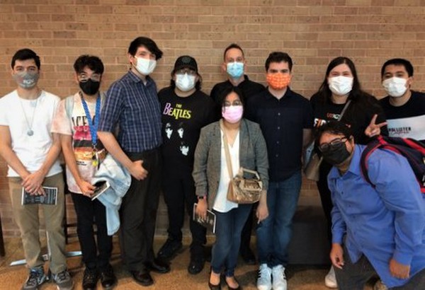 From left are UTRGV piano students Sven Jeppesen, John Hernandez, Elias (Jacques) Mendiola-Tagle, Christian Davila and Gabriela Mayorga-Kintanar; Dr. Brendan Kinsella, associate professor of piano; and students Juan Pablo Hernandez, Manuel Mata, Paola Garcia and Jose Hernandez. (Courtesy Photo)