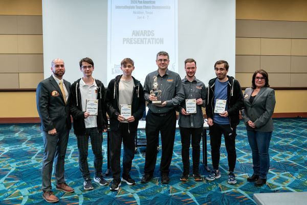 The multiple national champion UTRGV Chess Team again has advanced to the national championship of collegiate chess, the Final Four, also known as the President’s Cup. This is UTRGV’s ninth time advancing to the Final Four. (UTRGV Photo by Paul Chouy)