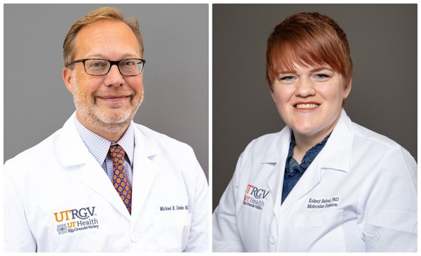Dr. Michael R. Dobbs, chair of the Department of Neurology, UTRGV School of Medicine, and Dr. Kelsey Baker, assistant professor, Department of Neuroscience, UTRGV School of Medicine, were a awarded a grant from the National Institute of Neurological Disorders and Stroke to study the motor recovery, along with the brain and spine degeneration, of 30 stroke survivors over the next three years.