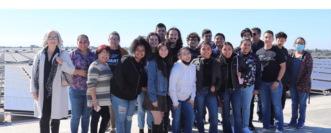 Enactus RGV and SOAR Participants at HEB Solar Panel Distribution Center Rooftop