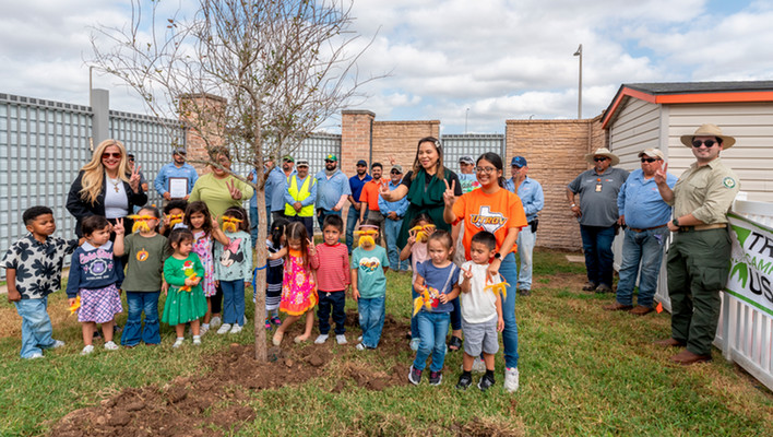 The Lorax group photo with everyone involved.