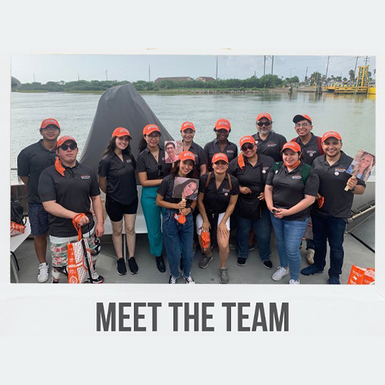 UTRGV OFS Staff photo on a boat