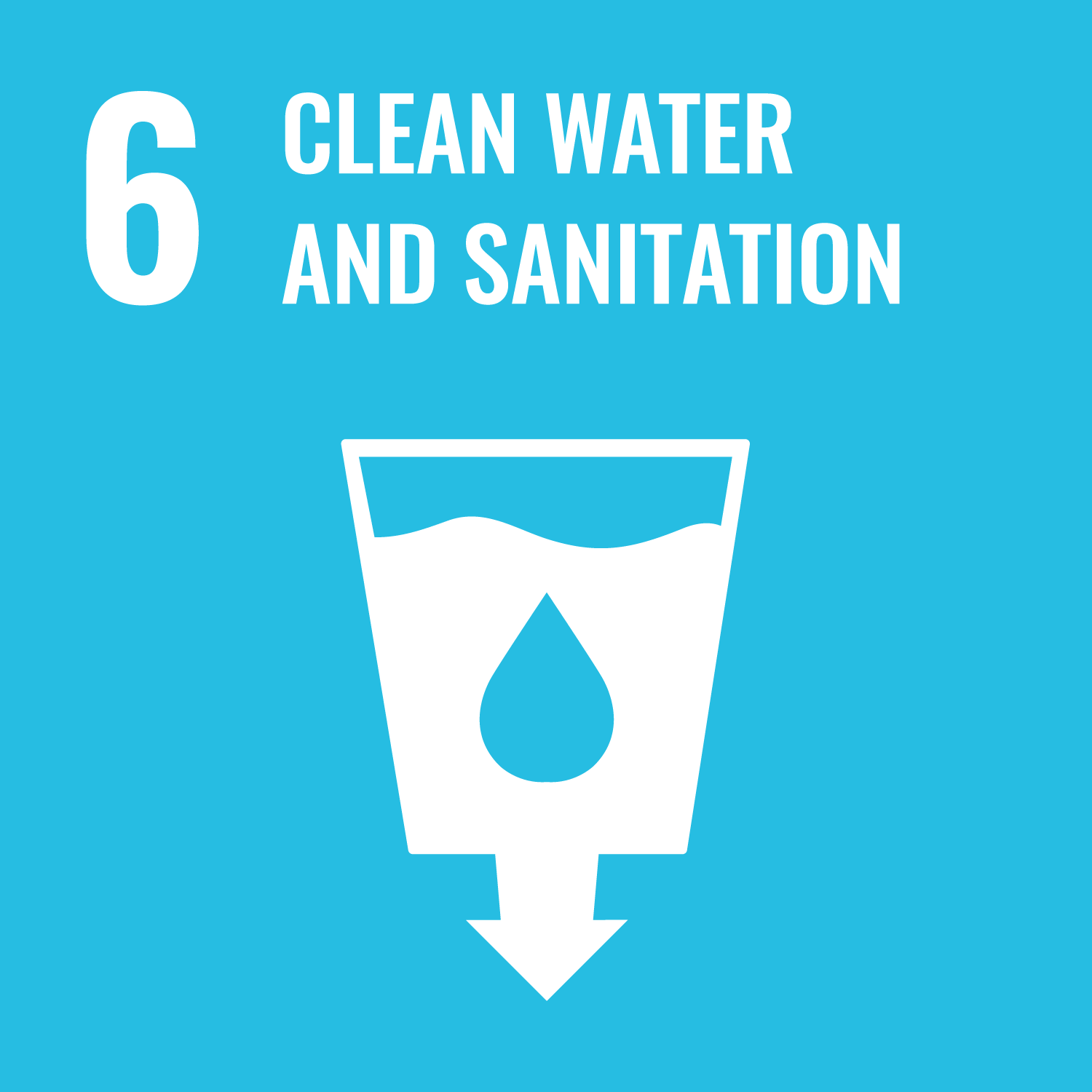 United Nations Sustainable Development Goal Number 6 Clean Water and Station