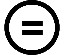 equals sign in a circle