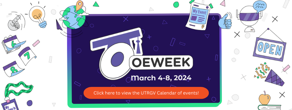 Click here to view the Open Education Week Calendar of Events Page Banner 