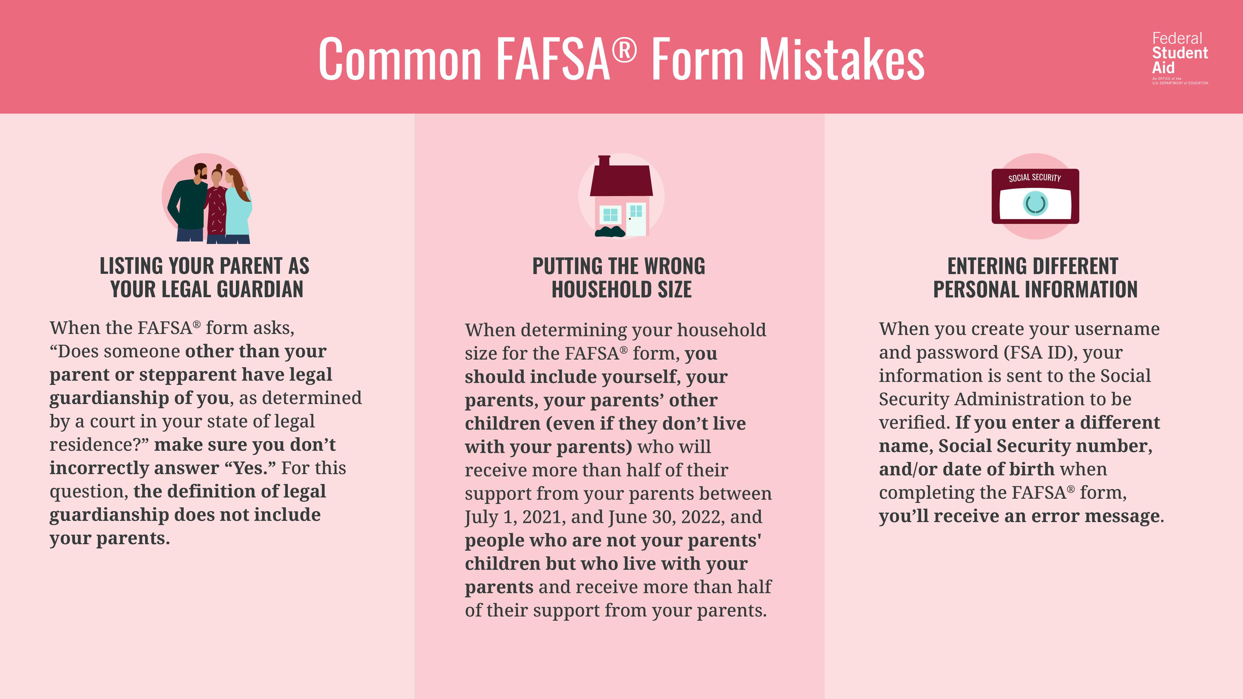 Common FAFSA Form Mistakes