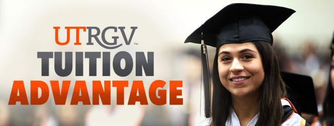 UTRGV Tuition Advantage (graduate smiling on commencement day)