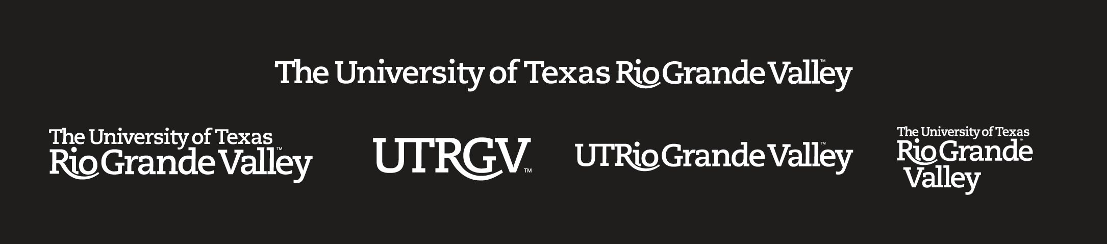 UTRGV Logos black