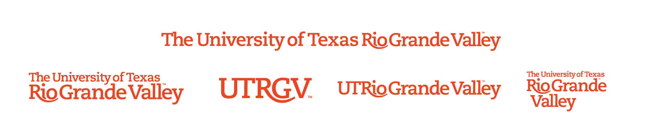 UTRGV Logos orange font