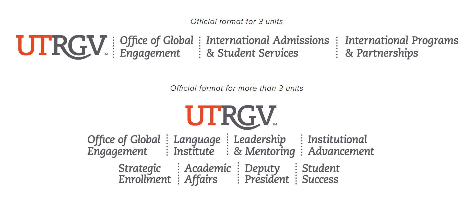 utrgv secondary logos
