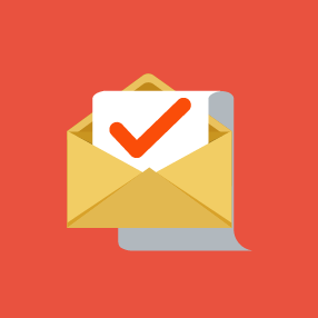 open envelope with checkmark icon