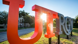 Zoom background UTRGV signage Brownsville