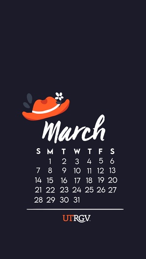 Wallpaper March calendar 