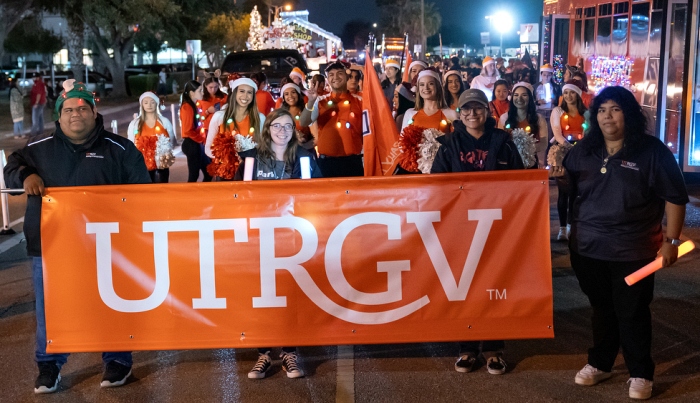 UTRGV participates on a community parade.