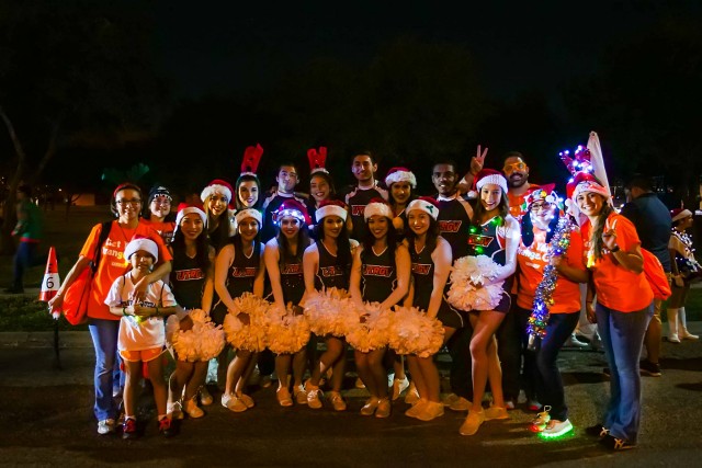 UTRGV Cheerleaders at Christmas parade