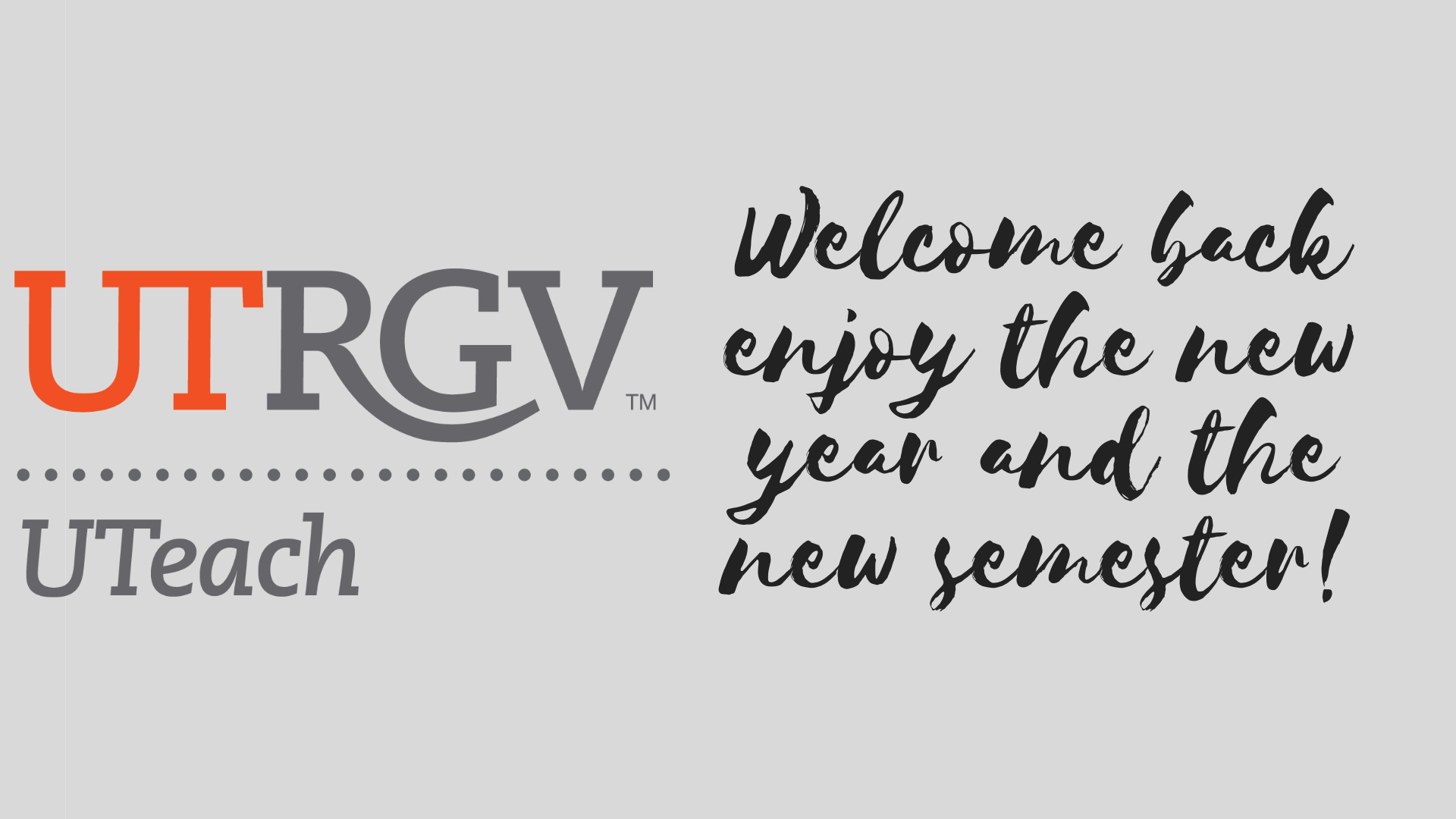 Welcome Back!