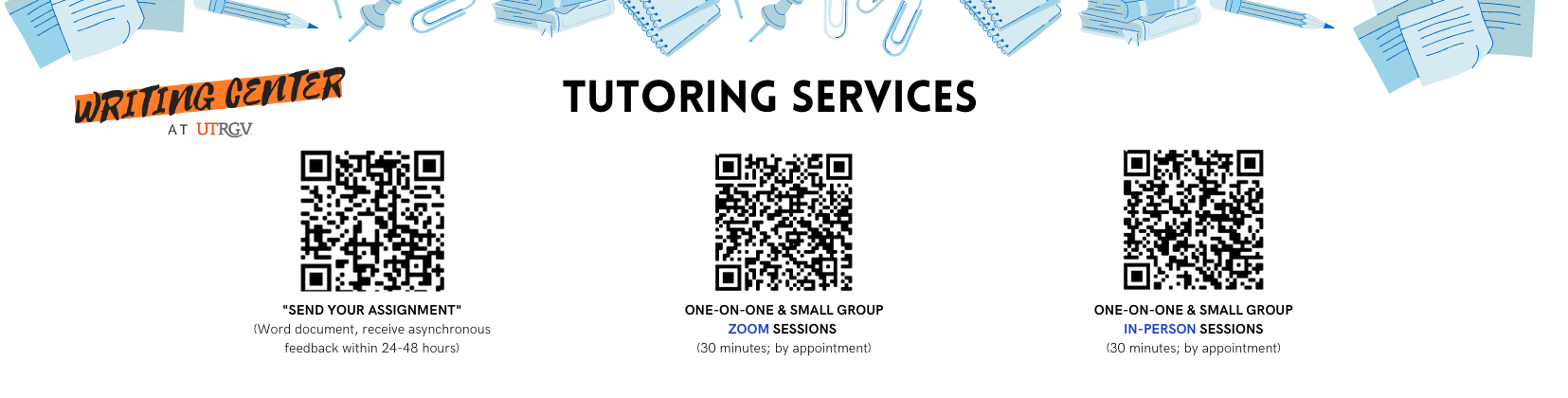 QR codes for services Page Banner 