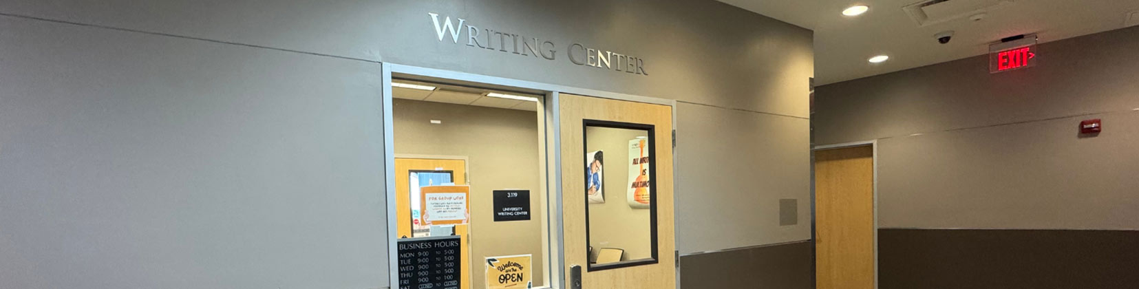 Welcome to the Writing Center
